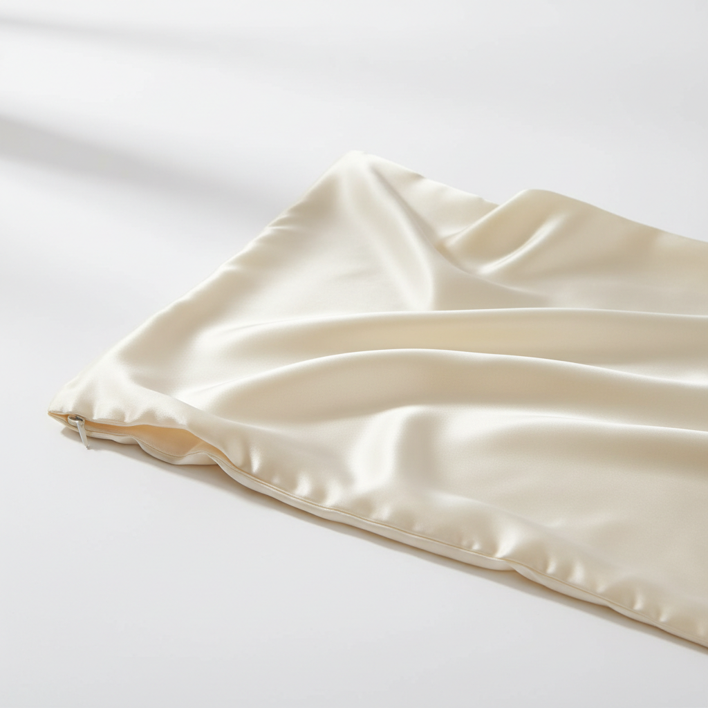 Ivory White Silk Pillowcase