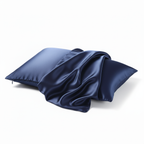 Navy Blue Silk Pillowcase