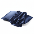 Navy Silk Pillowcase